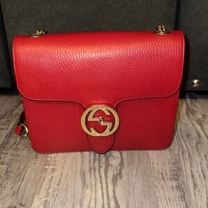 Gucci Scarlet Leather Crossbody Bag
